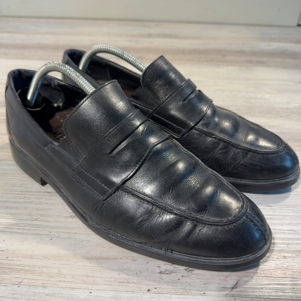 Mephisto Split Toe Penny Loafers Black Men's Sz 9 Air Relax